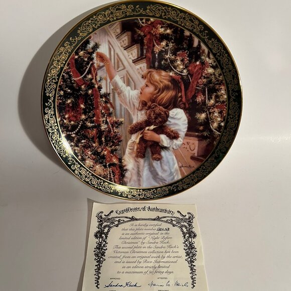 Sandra Kuck "Night Before Christmas" Authentic Collectable Plate - Picture 1 of 10
